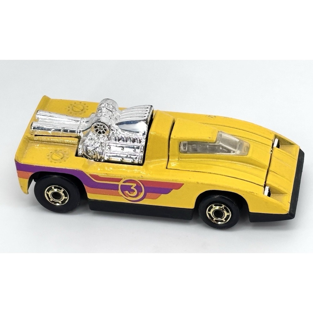 Vintage 1980 Hot Wheels Cannonade Yellow #3 Gold Hot Ones Hong Kong